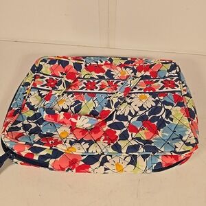 Vera Bradley Ipad‎ Case Summer Cottage Red Blue Yellow Quilted Zip Around